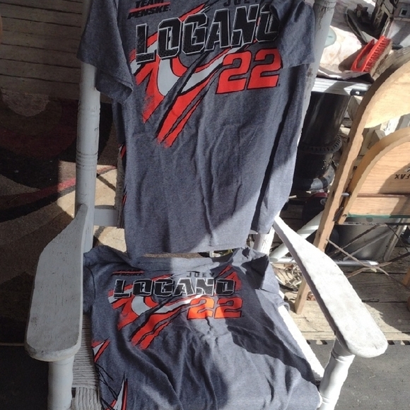 Gray Team Logano NASCAR Graphic T-Shirts(2)M NWOT - Picture 1 of 3
